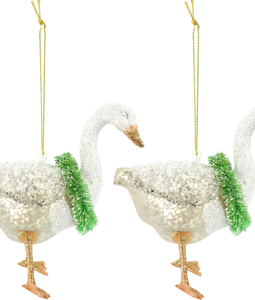 8499 GLASS JEWELLERY WEIHNACHTSGANS S/6